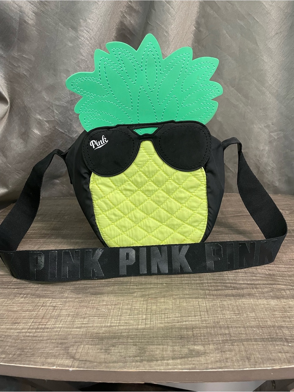 Victoria's Secret PINK Pineapple Insulated Cooler Bag Crossbody Lunch Tote